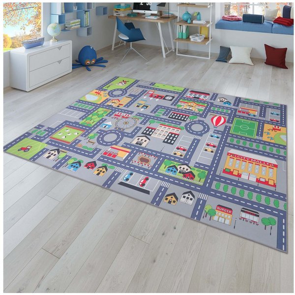 TT Home Teppich Kinderzimmer, Rechteckig, Höhe: 4 mm, Kinderzimmerteppich Teppich Junge Mädchen Kinderteppich Baby Rutschfes