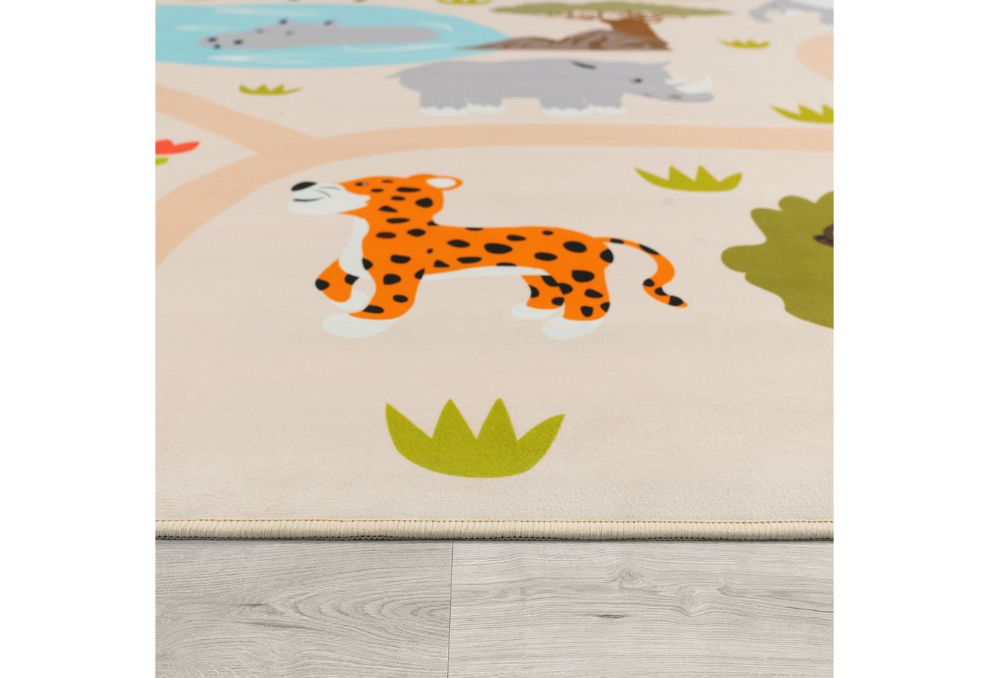 TT Home Teppich Kinderzimmer, Rechteckig, Höhe: 4 mm, Kinderzimmerteppich Teppich Junge Mädchen Kinderteppich Baby Rutschfes – Bild 3 von 5
