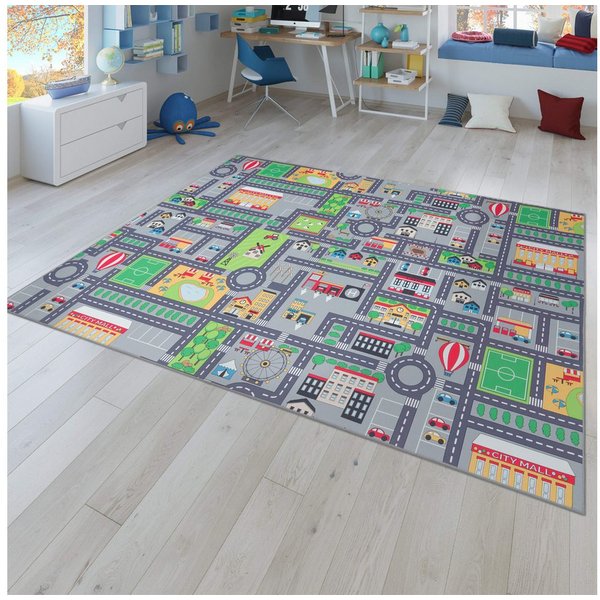 TT Home Teppich Kinderzimmer, Rechteckig, Höhe: 4 mm, Kinderzimmerteppich Teppich Junge Mädchen Kinderteppich Baby Rutschfes