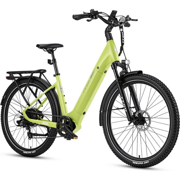TTGO E-Bike Cityrad 28 Zoll, 70Nm Hinterradmotor, 120km, Z3, für Damen und Herren, 7 Gang SHIMANO, Kettenschaltung, Heckmotor, 720 Wh, 5 Stufen, LCD-Farbdisplay
