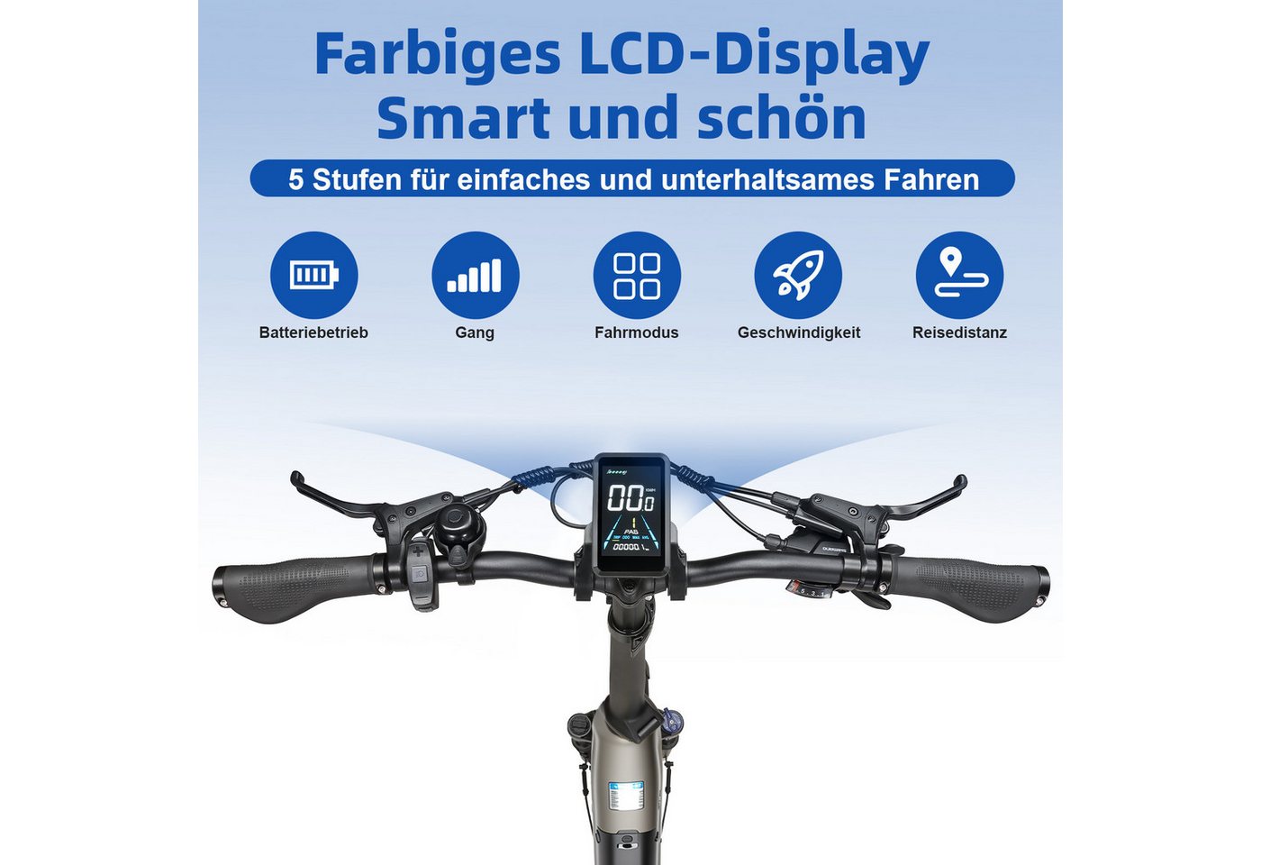 TTGO E-Bike Klapprad 20 Zoll, Fully, Vollfederung, 48V 720Wh, bis zu 150km, 150kg belastbar, 7 Gang SHIMANO, Kettenschaltung, Heckmotor, 720 Wh, (Faltrad, Softt – Bild 5 von 5
