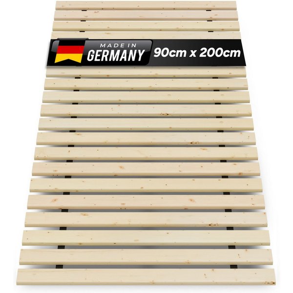 Rollrost Lattenrost Rolllattenrost 100 x 190 cm 20mm 300kg "stabiler Rollrost", TUGA-Holztech, Breite 70 80 90 100 120 140 160 180 200 Länge 140 190 200 210 220