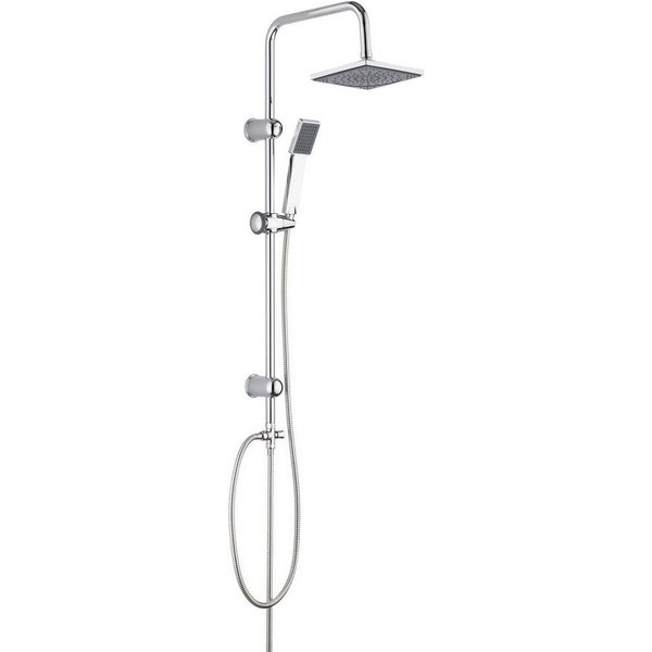 Tuganna Duschsystem FINE SHOWER 440002000, Duschsäule Überkopfbrause-Set Chrom Handbrause und ABS Kopfbrause
