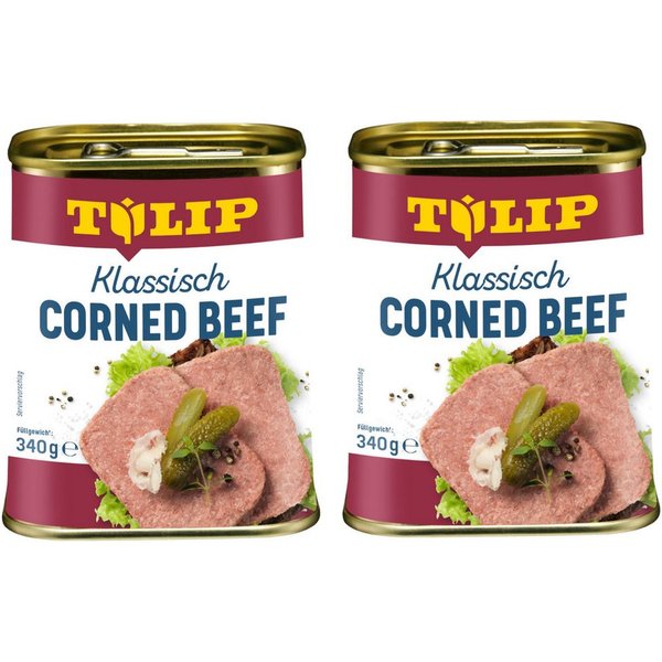 TULIP Wurstkonserve 340g Corned Beef Delikatesse Proteinquelle Rindfleisch, 340 g, (Packung)