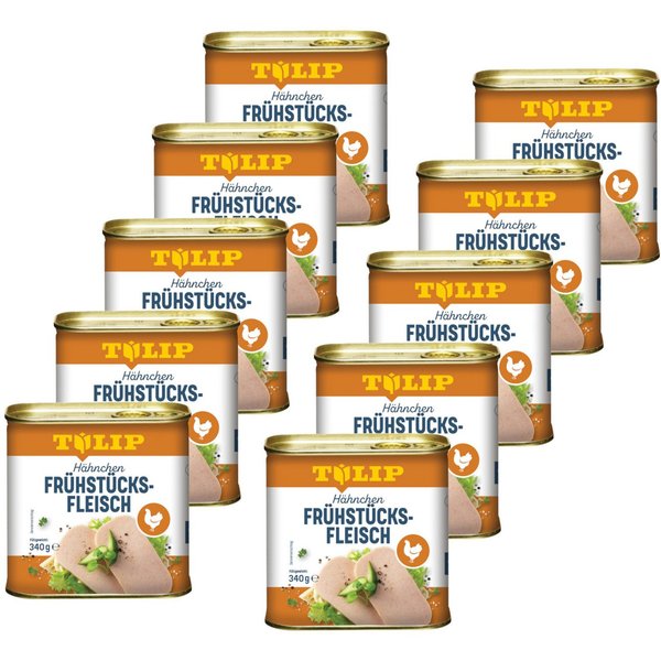 TULIP Wurstkonserve 340g Hähnchen-Frühstücksfleisch Hähnchenfleisch (80), Original Dänische Delikatesse