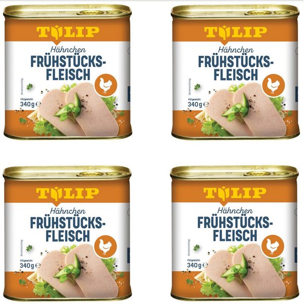 TULIP Wurstkonserve 340g Hähnchen-Frühstücksfleisch Hähnchenfleisch (80), Original Dänische Delikatesse