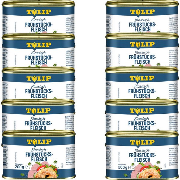 TULIP Wurstkonserve Frühstücksfleisch 200g Original Dänische Delikatesse in Konservendose, 200 g, Frühstücksfleisch