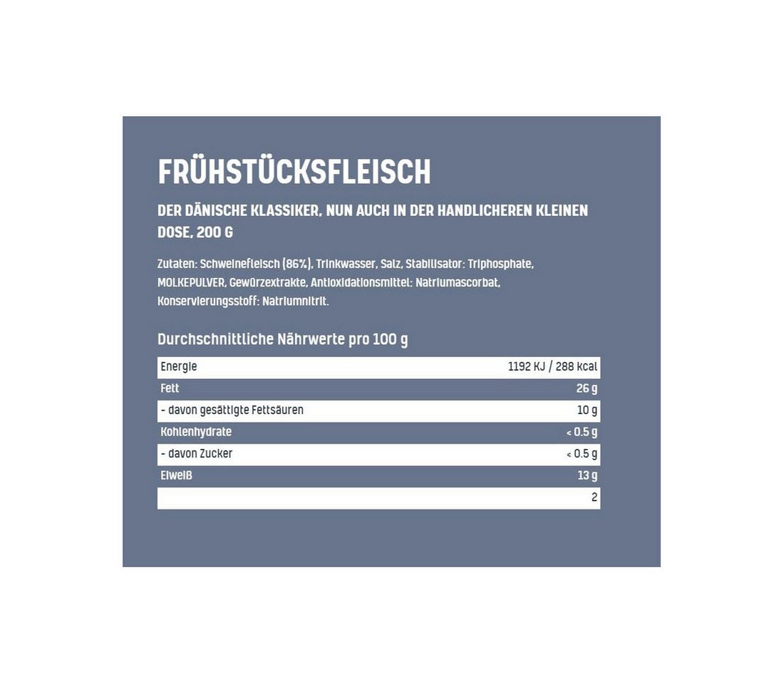 TULIP Wurstkonserve Frühstücksfleisch 200g Original Dänische Delikatesse in Konservendose, 200 g, Frühstücksfleisch – Bild 2 von 5