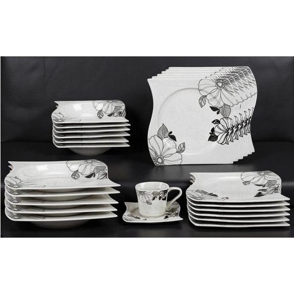 Tullip Kombiservice (36-tlg), 6 Personen, Tafelservice, Kaffeeservice, Designed in Germany