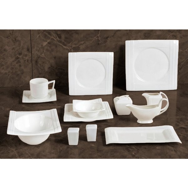 Tullip Kombiservice (43-tlg), 6 Personen, Elegantes Geschirr-Set, Tafel- und Kaffeeservice, Designed in Germany