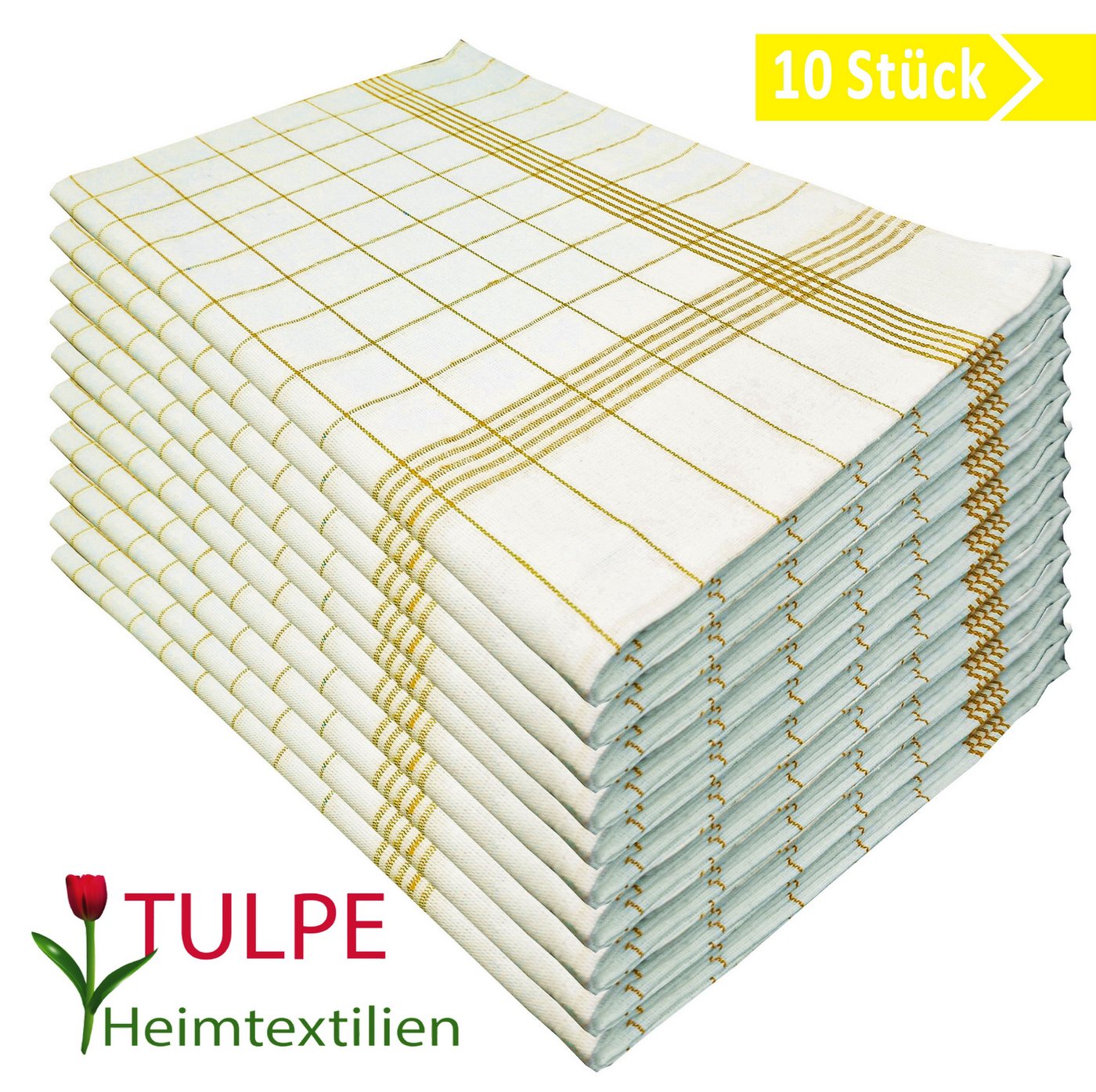 Tulpe Heimtextilien Geschirrtuch in Farben blau, rot, grau, schwarz, rosa, braun, (10er Set), 50x70 cm, 100% Baumwolle, Geschirrtücher, Küchentücher, Trockentuc – Bild 2 von 4