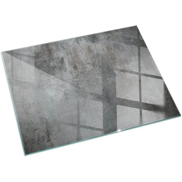 Tulup Bodenschutzplatte Grau Rohbeton, Schutzplatte aus Gehärtetem Glas Kaminbodenplatten