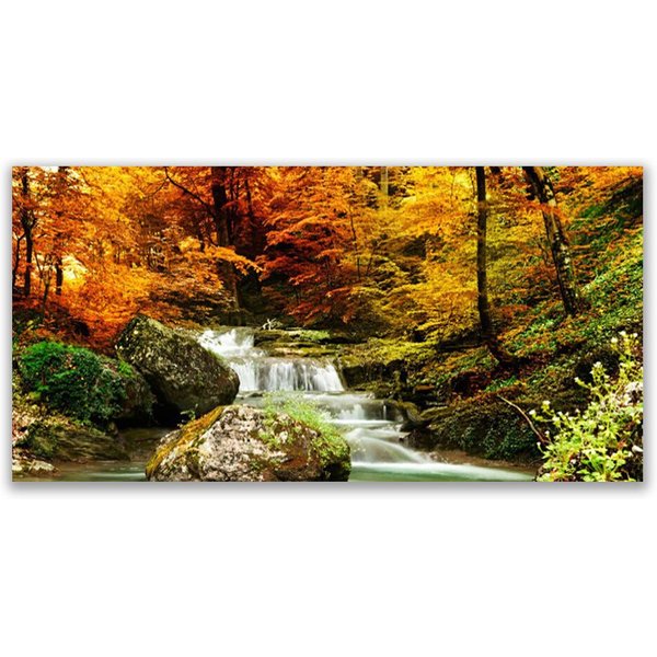 Tulup Leinwandbild Wandbild Canvas Groß Bilder Wohnzimmer Schlafzimmer Aufhängefertig, Herbstlandschaft