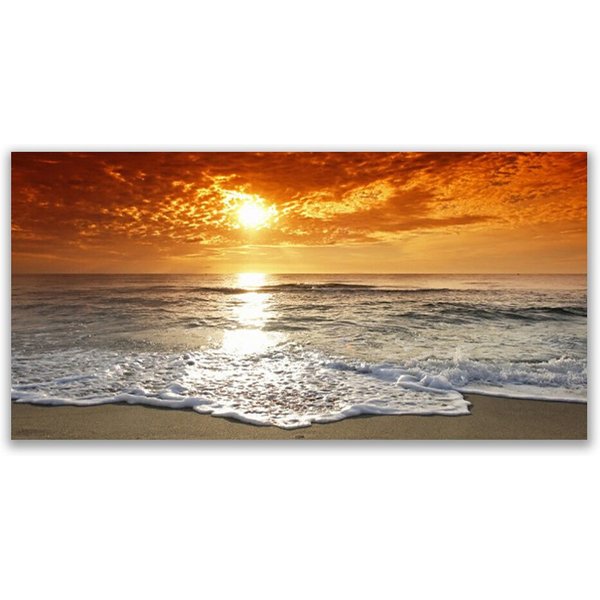 Tulup Leinwandbild Wandbild Canvas Groß Bilder Wohnzimmer Schlafzimmer Aufhängefertig, Sonnenuntergang