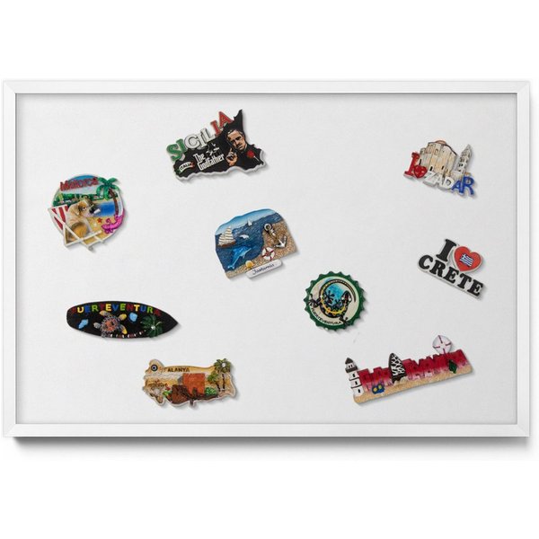 Tulup Magnettafel mit weißem Rahmen, Magnettafel mit Farbvariationen, Wandtafel, Magnetisches Memoboard Dekorative für Erinnerungen