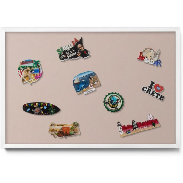 Tulup Magnettafel mit weißem Rahmen, Magnettafel mit Farbvariationen, Wandtafel, Magnetisches Memoboard Dekorative für Erinnerungen
