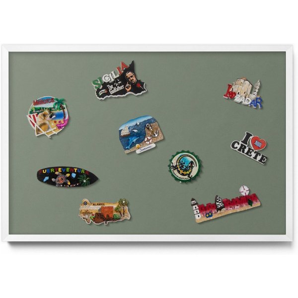 Tulup Magnettafel mit weißem Rahmen, Magnettafel mit Farbvariationen, Wandtafel, Magnetisches Memoboard Dekorative für Erinnerungen