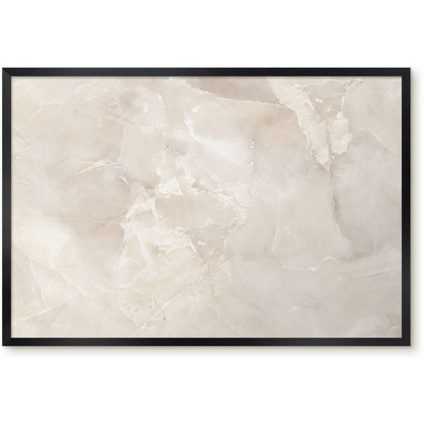 Tulup Magnettafel Stilvolle Magnettafel mit Rahmen als dekoratives Wohnaccessoire, Beige Marmor, Beige