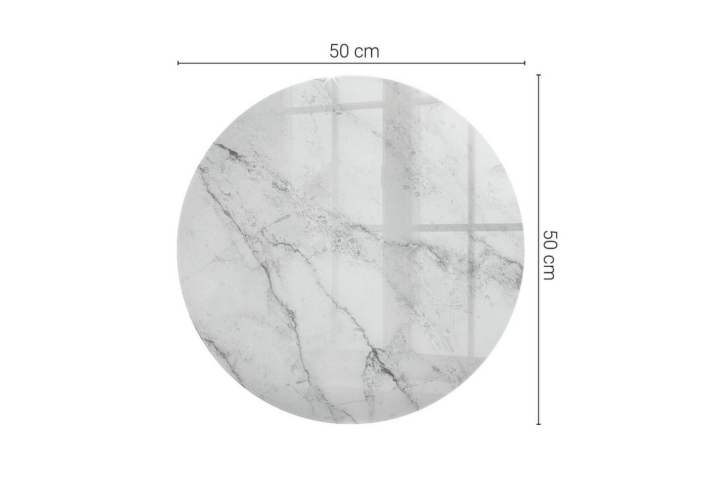 Tulup Tischplatte Couchtisch Glasplatte Marmoroberflächenmuster Oberplatte Tisch Glas – Bild 4 von 5
