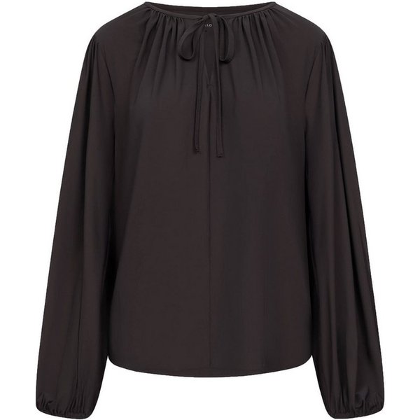 Raffaello Rossi Tunika Raffaello Rossi Bluse mit Bindeband – Schwarzbraun (1-tlg)