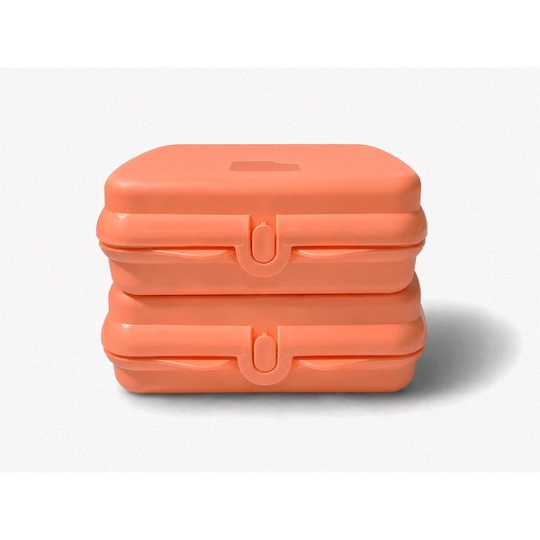 TUPPERWARE Lunchbox 2x Sandwich-Box orange