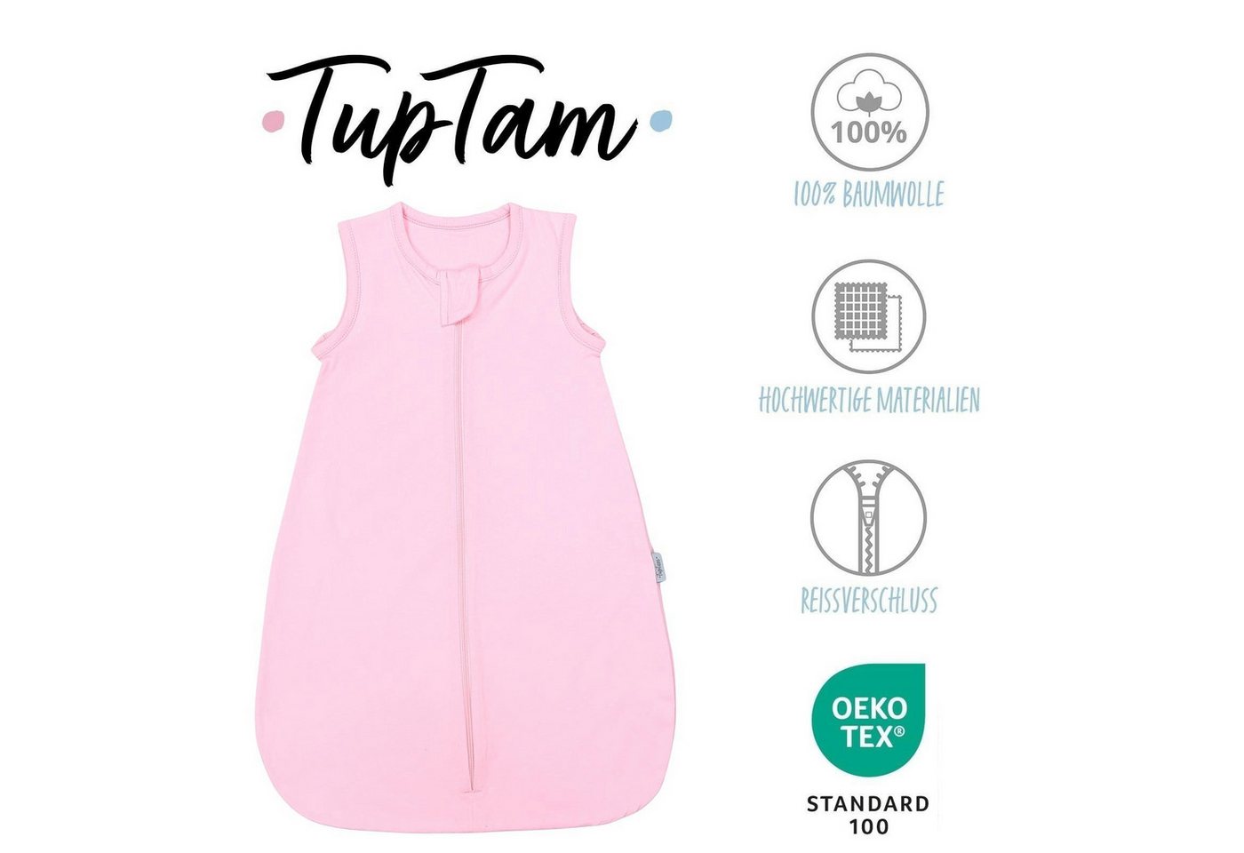 TupTam Babyschlafsack 0.5 TOG Unisex dünner Sommerschlafsack – Bild 2 von 5