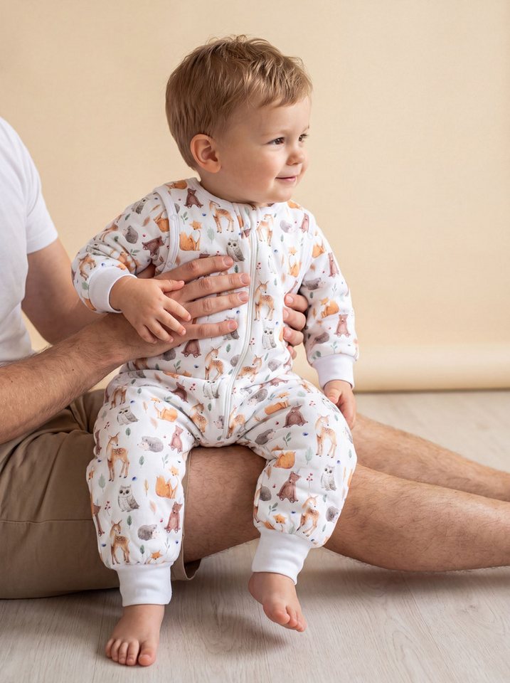 TupTam Babyschlafsack Schlafsack mit Beinen, abnehmbare Ärmel 2.5 TOG Ganzjahr – Bild 3 von 5