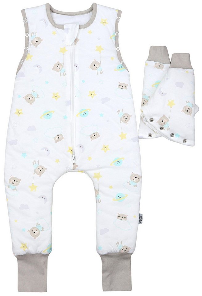 TupTam Babyschlafsack Schlafsack mit Beinen, abnehmbare Ärmel 2.5 TOG Ganzjahr – Bild 4 von 5