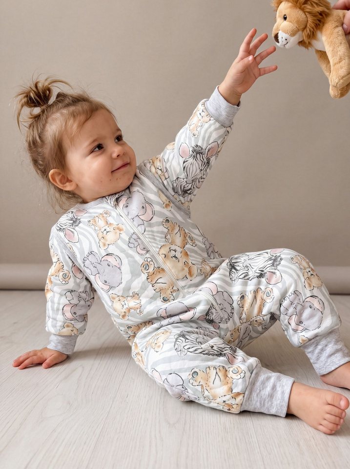 TupTam Babyschlafsack Schlafsack mit Beinen, abnehmbare Ärmel 2.5 TOG Ganzjahr – Bild 2 von 5