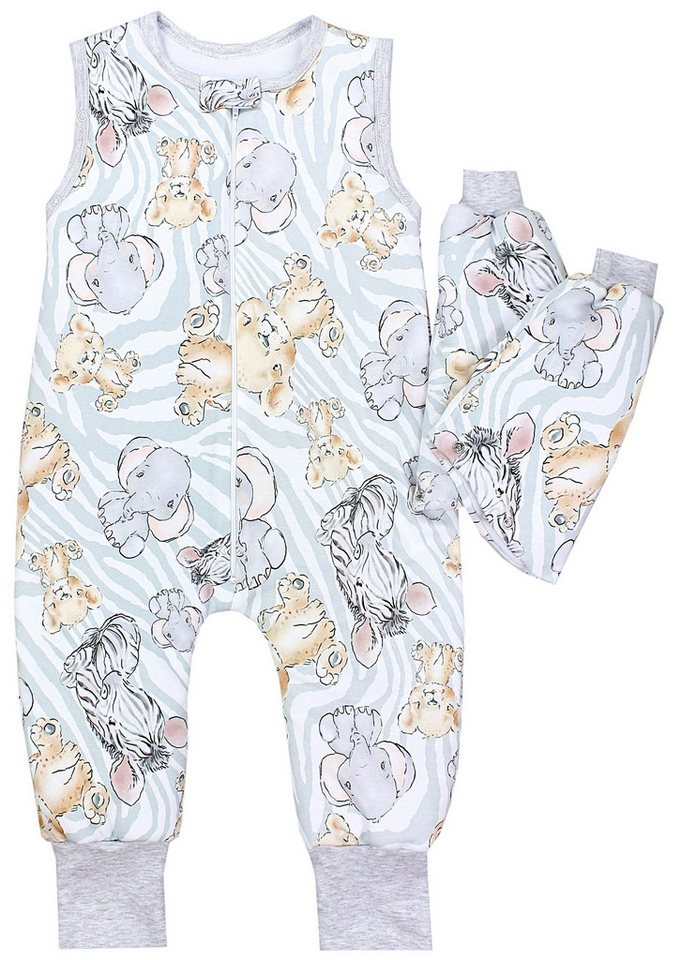 TupTam Babyschlafsack Schlafsack mit Beinen, abnehmbare Ärmel 2.5 TOG Ganzjahr – Bild 3 von 5