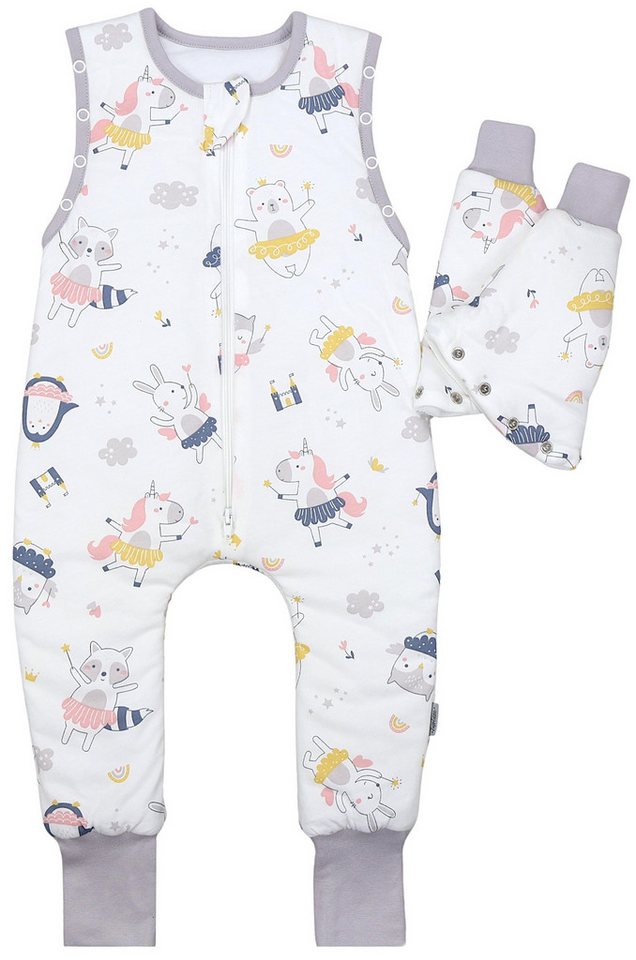 TupTam Babyschlafsack Schlafsack mit Beinen, abnehmbare Ärmel 2.5 TOG Ganzjahr – Bild 4 von 5