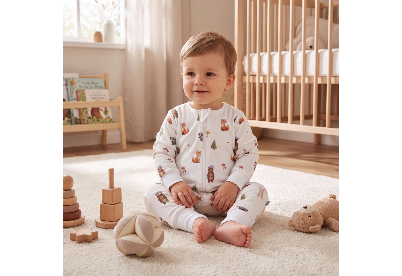 TupTam Babyschlafsack Schlafsack mit Beinen, abnehmbare Ärmel 2.5 TOG Ganzjahr – Bild 3 von 5