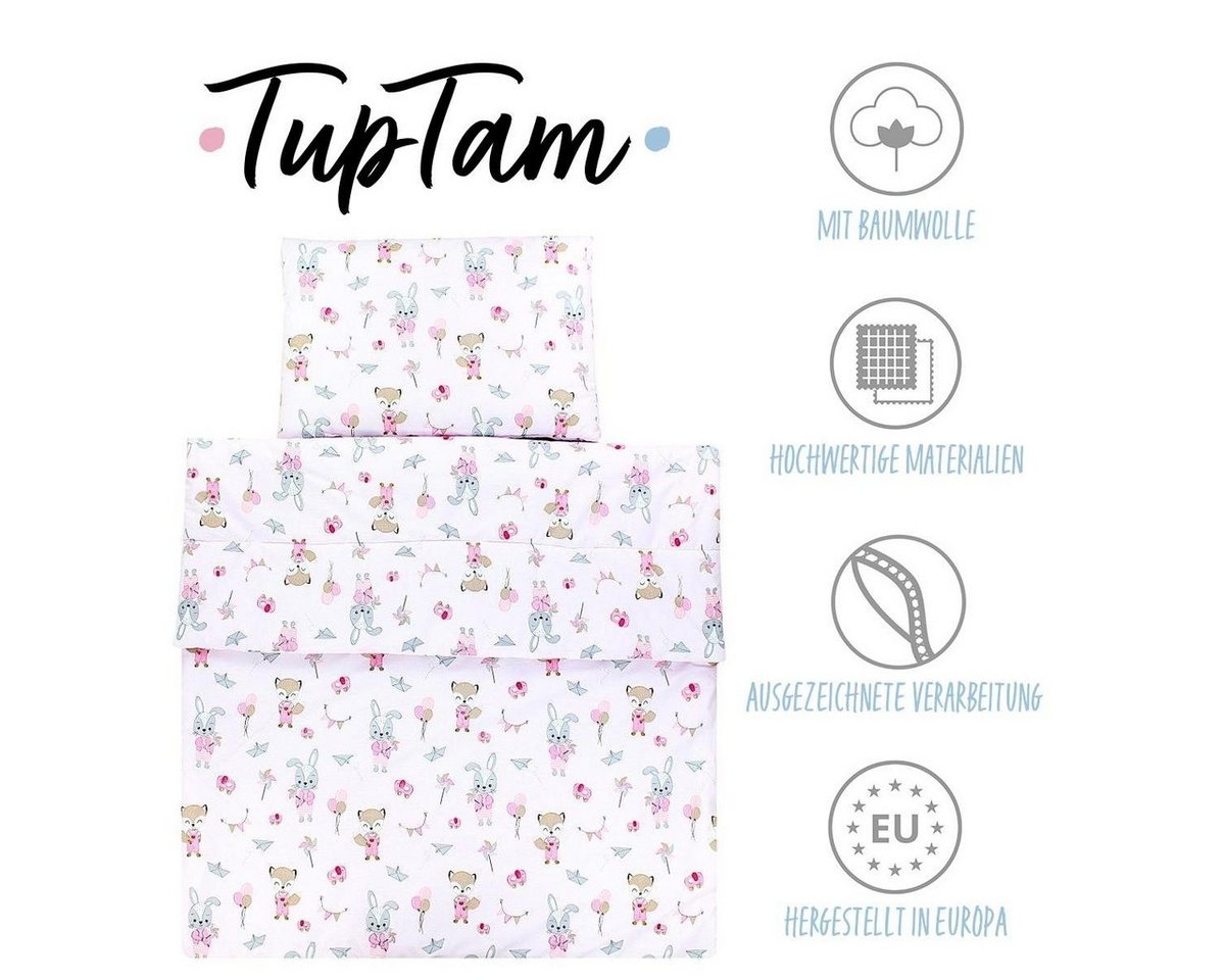 TupTam Kinderbettdecke Kinder Gemusterte Bettdecken Set Ganzjahresdecke Kopfkissen 2tlg. – Bild 2 von 5