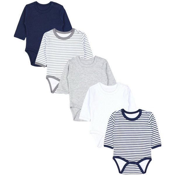 TupTam Langarmbody Baby Langarmbodys, bedruckt Unisex 5er-Pack