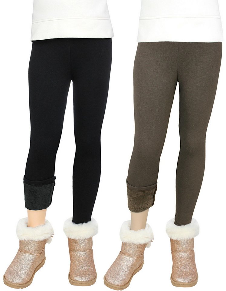 TupTam Thermoleggings Mädchen Leggings 2er PACK WinterleggingsThermo Gefüttert Fleece – Bild 2 von 5