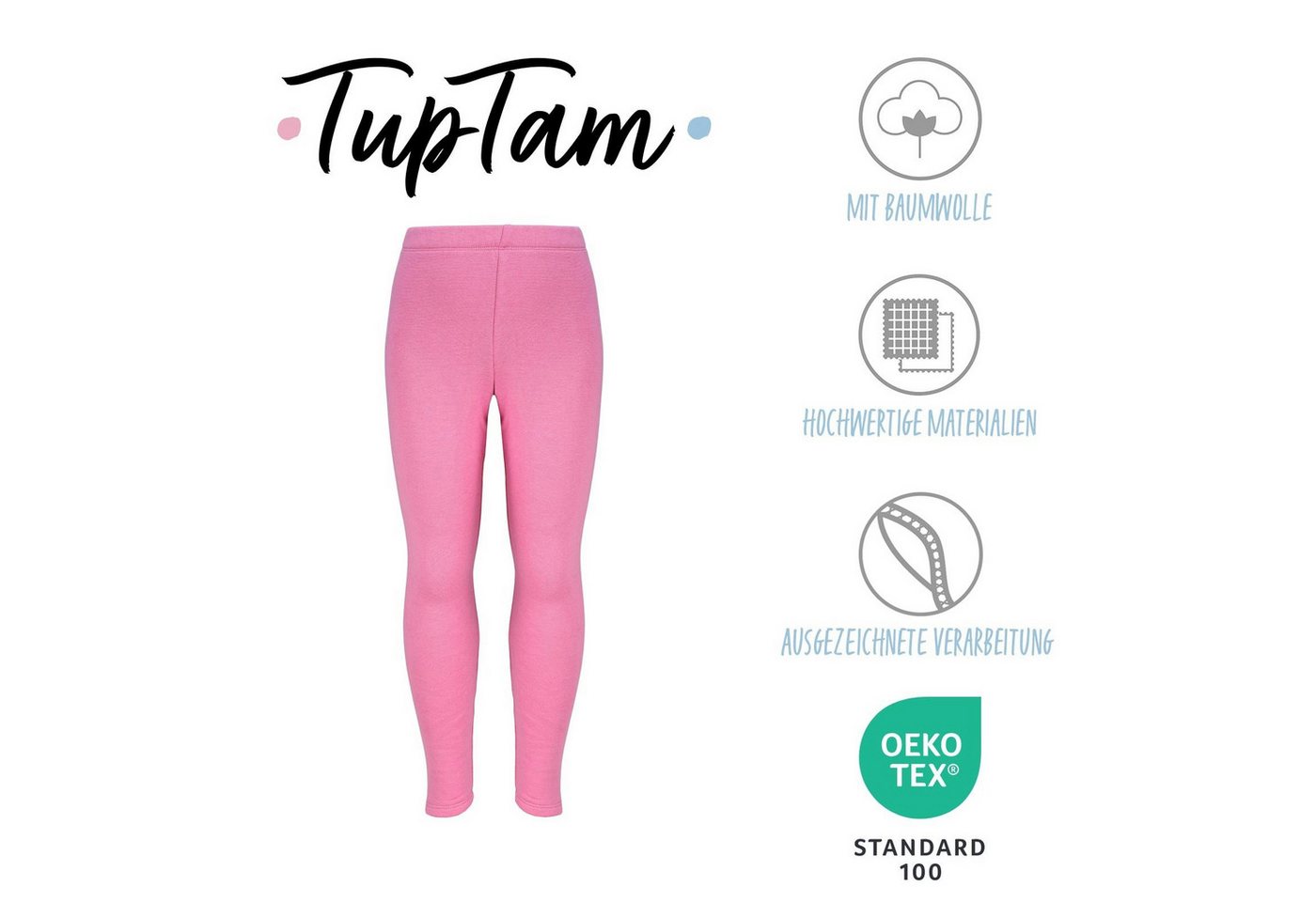 TupTam Thermoleggings Mädchen Leggings 2er PACK WinterleggingsThermo Gefüttert Fleece – Bild 2 von 5