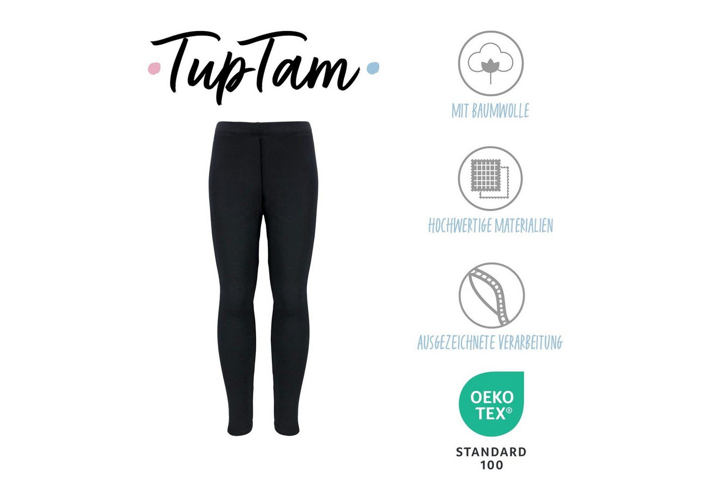 TupTam Thermoleggings Mädchen Leggings 2er PACK WinterleggingsThermo Gefüttert Fleece – Bild 2 von 5