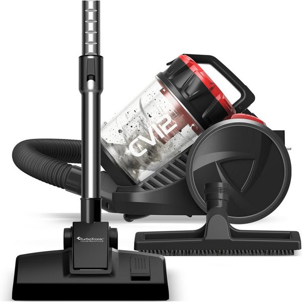 TurboTronic by Z-Line Bodenstaubsauger 700 W, beutellos, 18 kPa, HEPA Filter, 2,5 l, für Teppich & Tierhaare, 700 W, Beutellos, Staubsauger ohne Beutel, Zyklon 