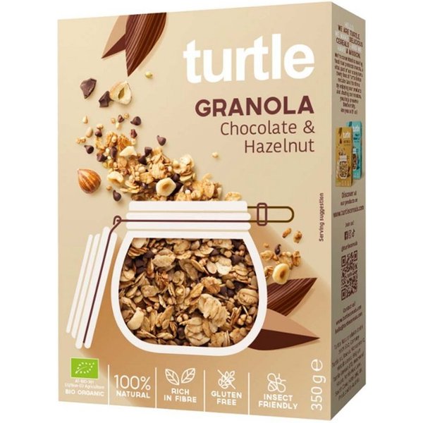 TURTLE Cerealien Granola Chocolate & Hazelnut - Müsli mit Schokolade und Haselnuss 350g