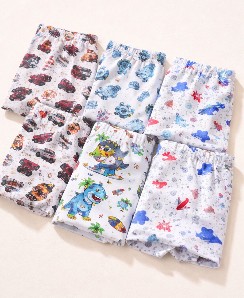 Tutku Elit Boxershorts Jungen 6er Pack Baumwolle elastisch Kinder Unterwäsche (6-teiliges Set) Hautfreundliches Material mit elastischem Komfortbund – Bild 2 von 4