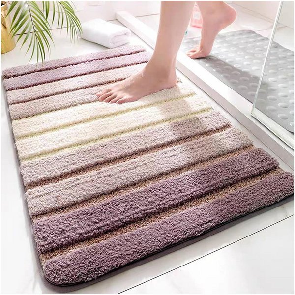 TUWENA Badematte Badematte rutschfest, Weich Badezimmerteppich Saugfähige Badteppich, Waschbar Badvorleger, Türmatte für Badezimmer, Dusche, Badewannen