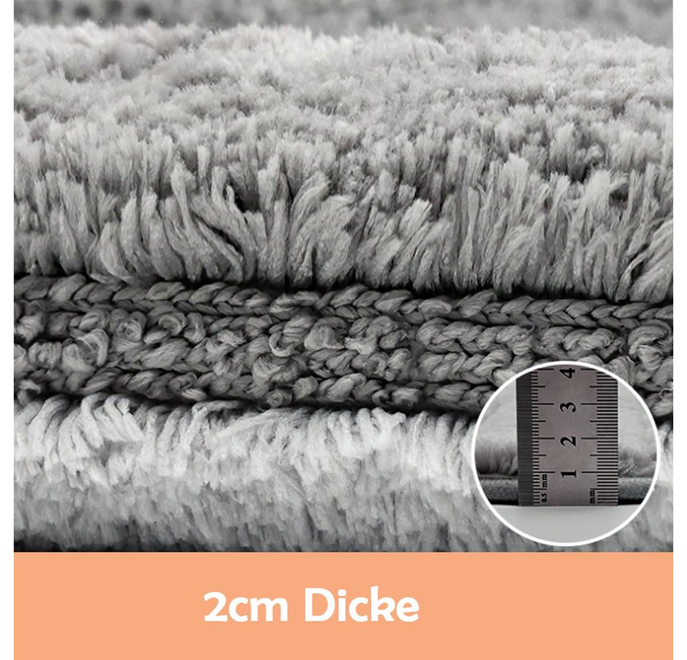 TUWENA Badematte Badematte rutschfest, Weich Badezimmerteppich Saugfähige Badteppich, Waschbar Badvorleger, Türmatte für Badezimmer, Dusche, Badewannen – Bild 4 von 5