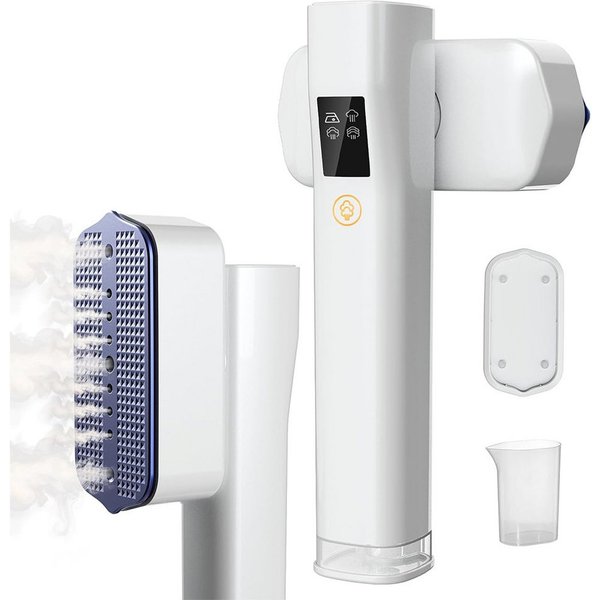 TUWENA Dampfglätter Tragbarer Dampfglätter Steamer, 2 in 1 Dampfbügeleisen mit LED Display, 1200W Steam Iron 30s Schnellaufheizung für Unterwegs und zu Hause