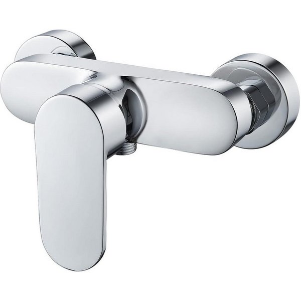 TUWENA Duscharmatur Einhebelmischer, Mischbatterie für Dusche Wandmontage Brausearmatur Aufputz Bad, G ½ Wasserauslass, Chrom