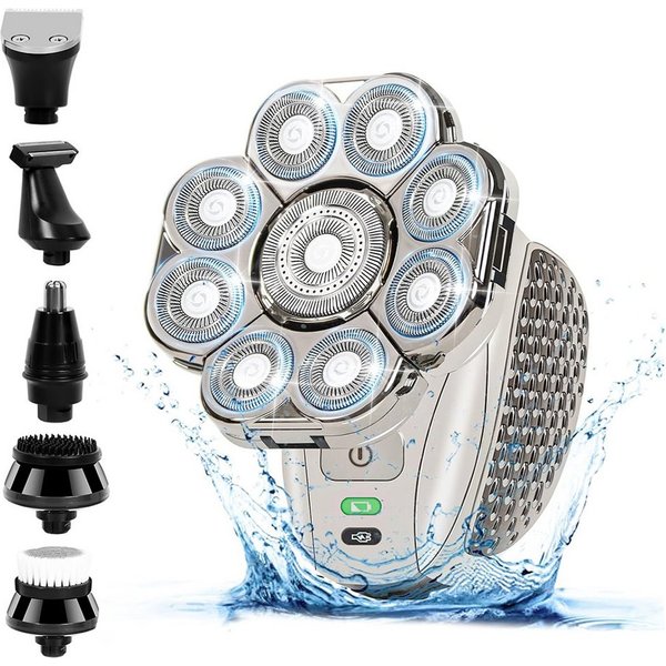 TUWENA Elektrorasierer Rasierer Herren Elektrisch,Folienrasierer Herre,Nass&Trocken Rasierer, mit LED-Anzeige, Wiederaufladbarer USB, Waschbarer