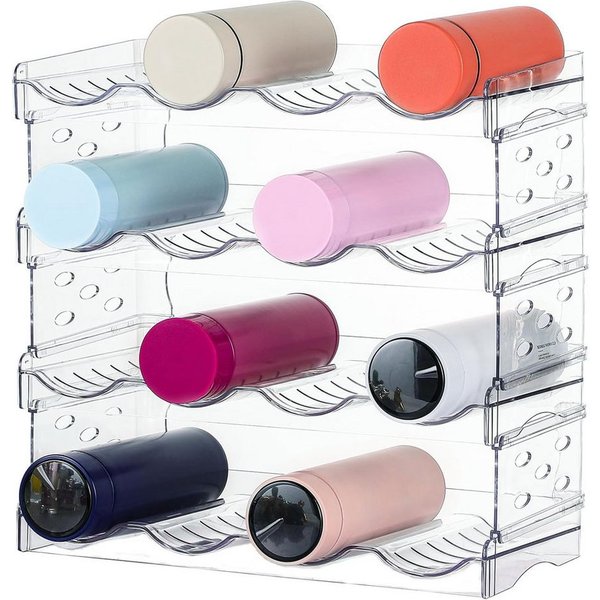 TUWENA Flaschenregal Weinflaschenhalter Kunststoff, Stapelbar Wasserflasche Lagerung Rack