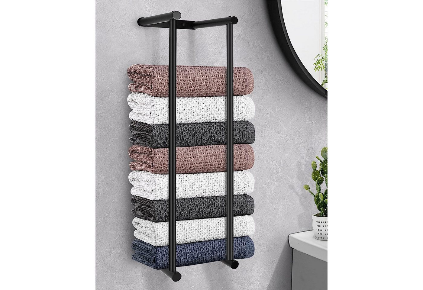 TUWENA Handtuchhalter Handtuchregal, Große Handtuchhalter Wand Edelstahl Hohe Kapazität – Bild 5 von 5