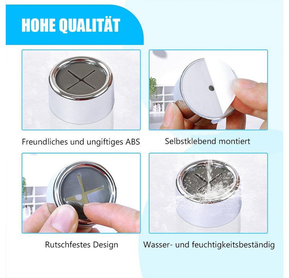 TUWENA Handtuchklemme Geschirrtuchhalter, 4 Stück Handtuchhalter Set, Runden Handtuchklemme, Handtuchhaken Handtuchklemme für Küche, Bad, Haushalt Glatte Wände – Bild 3 von 5