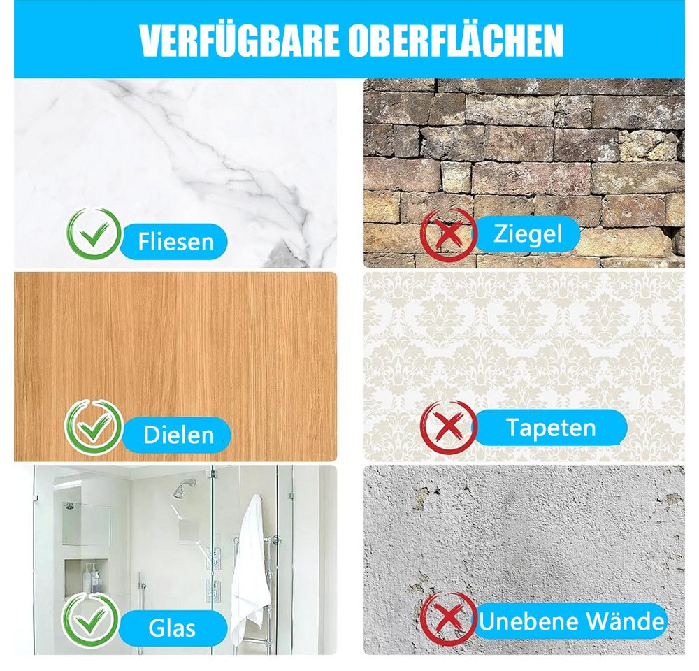 TUWENA Handtuchklemme Geschirrtuchhalter, 4 Stück Handtuchhalter Set, Runden Handtuchklemme, Handtuchhaken Handtuchklemme für Küche, Bad, Haushalt Glatte Wände – Bild 5 von 5