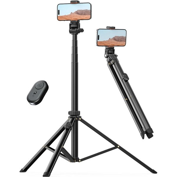 TUWENA Handy-Halterung Handy-Stativ & Selfie Stick 180cm, Handystativhalter mit Fernauslöser, (Erweiterbarer Handystativhalter mit Fernauslöser Kompatibel Smart